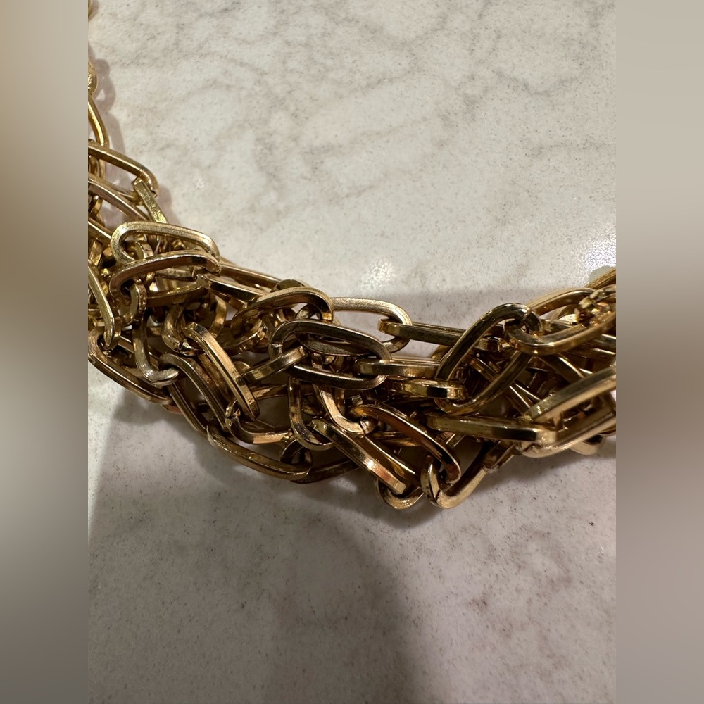 Vintage gold rope necklace